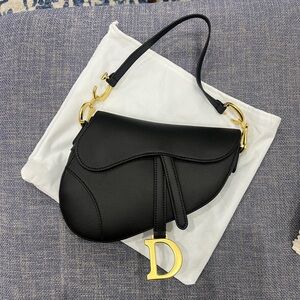 Dior Black Saddle Bag